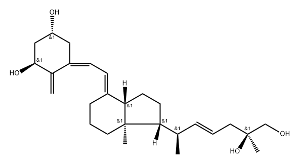 1,24,26-trihydroxy-delta 22-vitamin D3 结构式