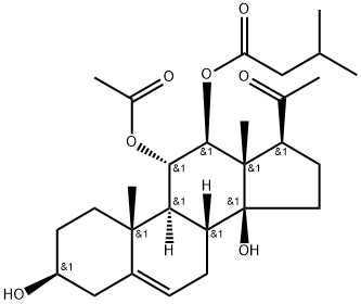 11α-Acetoxy-3β,14β-dihydroxy-12β-[(3-methyl-1-oxobutyl)oxy]pregn-5-en-20-one|DREVOGENIN A