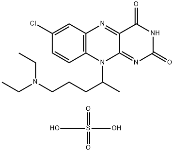 Benzo[g]pteridine-2,4(3H,10H)-dione, 7-chloro-10-[4-(diethylamino)-1-methylbutyl]-, sulfate (1:1) Structure