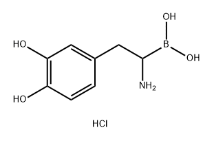 Boronic acid, [1-amino-2-(3,4-dihydroxyphenyl)ethyl]-, hydrochloride (9CI) Struktur