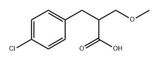 2-[(4-chlorophenyl)methyl]-3-methoxypropanoic acid 结构式