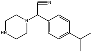 1-Piperazineacetonitrile, α-[4-(1-methylethyl)phenyl]- Struktur