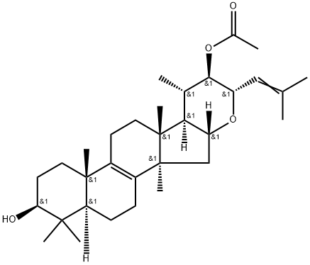 (22R,23S)-16α,23-Epoxy-5α-lanosta-8,24-diene-3β,22-diol 22-acetate Structure