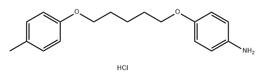 Aniline, p-(5-(p-tolyloxy)pentyloxy)-, hydrochloride Structure