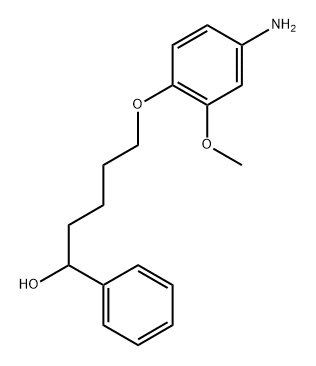 Benzenemethanol, α-[4-(4-amino-2-methoxyphenoxy)butyl]- 结构式