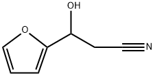 β-ヒドロキシ-2-フランプロパンニトリル 化学構造式