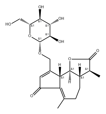 Azuleno[4,5-b]furan-2,7-dione, 9-[(β-D-glucopyranosyloxy)methyl]-3,3a,4,5,9a,9b-hexahydro-3,6-dimethyl-, (3S,3aS,9aS,9bS)-|假还阳参苷B