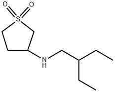 3-((2-乙基丁基)氨基)四氢噻吩1,1-二氧化物,1019559-56-8,结构式