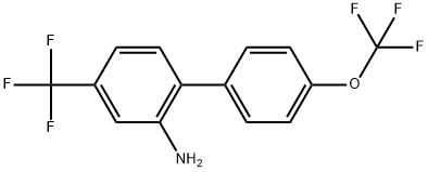 2-Amino-4'-(trifluoromethoxy)-4-(trifluoromethyl)biphenyl 结构式