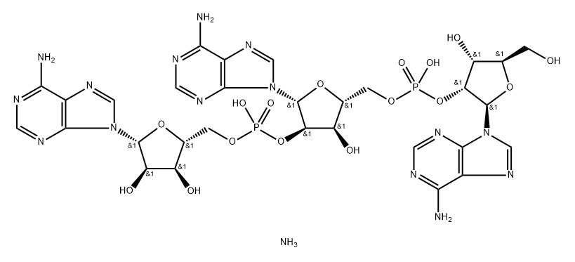 adenylyl[2'->5']adenylyl[2'->5']adenosine, sodium salt,102029-70-9,结构式