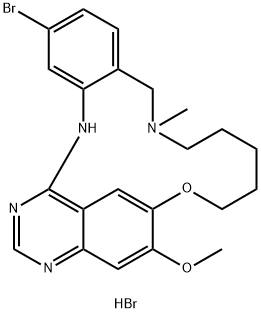 (Z)-35-bromo-17-methoxy-5-methyl-13,14-dihydro-11-oxa-2,5-diaza-1(4,6)-quinazolina-3(1,2)-benzenacycloundecaphane 化学構造式