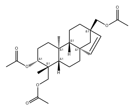 17-Nor-8β,13β-kaur-15-ene-3α,18-diol, 13-(hydroxymethyl)-, triacetate (7CI),102216-95-5,结构式