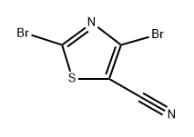 2,4-dibromothiazole-5-carbonitrile 化学構造式