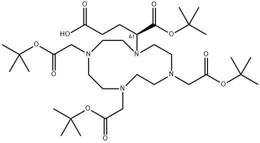 1,4,7,10-Tetraazacyclododecane-1,4,7,10-tetraacetic acid, α10-(2-carboxyethyl)-, 1,4,7,10-tetrakis(1,1-dimethylethyl) ester, (α1S)- Structure