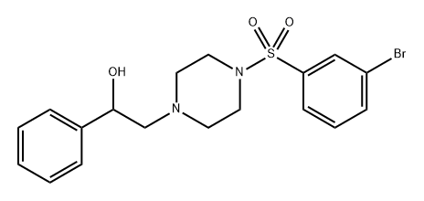 1-Piperazineethanol, 4-[(3-bromophenyl)sulfonyl]-α-phenyl- Struktur