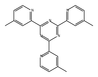 2,4,6-三(4-甲基吡啶-2-基)-1,3,5-三嗪 结构式