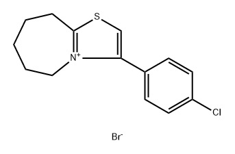 3-(4-Chlorophenyl)-6,7,8,9-tetrahydro-5h-thiazolo[3,2-a]azepin-4-ium bromide Struktur