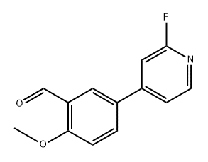 5-(2-Fluoropyridin-4-yl)-2-methoxybenzaldehyde 化学構造式