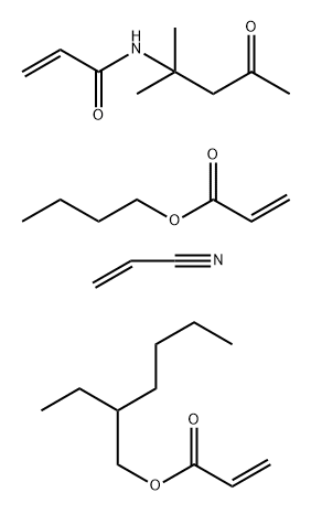 2-Propenoic acid, butyl ester, polymer with N-(1,1-dimethyl-3-oxobutyl)-2-propenamide, 2-ethylhexyl 2-propenoate and 2-propenenitrile Structure
