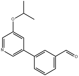 3-(5-isopropoxypyridin-3-yl)benzaldehyde Structure