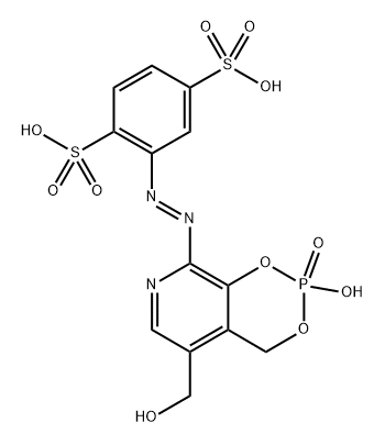 6-(2,5-ジスルホフェニルアゾ)ピリドキシン4′,5′-りん酸 化学構造式