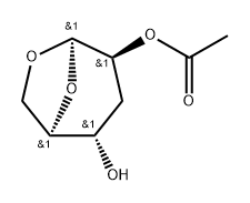 .beta.-D-arabino-Hexopyranose, 1,6-anhydro-3-deoxy-, 2-acetate Struktur