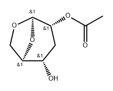 .beta.-D-ribo-Hexopyranose, 1,6-anhydro-3-deoxy-, 2-acetate 结构式