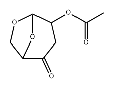 .beta.-D-erythro-Hexopyranos-4-ulose, 1,6-anhydro-3-deoxy-, acetate Struktur