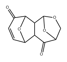 1,4:6,10-Diepoxy-1H-cycloheptcoxepin-5,9-dione, 3,4,5a,6,10,10a-hexahydro-, 1R-(1.alpha.,4.alpha.,5a.beta.,6.alpha.,10.alpha.,10a.beta.)- Struktur