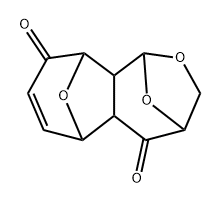 1,4:6,10-Diepoxy-1H-cycloheptcoxepin-5,9-dione, 3,4,5a,6,10,10a-hexahydro-, 1R-(1.alpha.,4.alpha.,5a.beta.,6.alpha.,10.alpha.,10a.beta.)-,102719-18-6,结构式