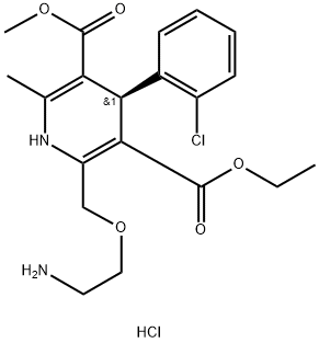 化合物 AMLODIPINE HYDROCHLORIDE, (R)-,1027337-86-5,结构式