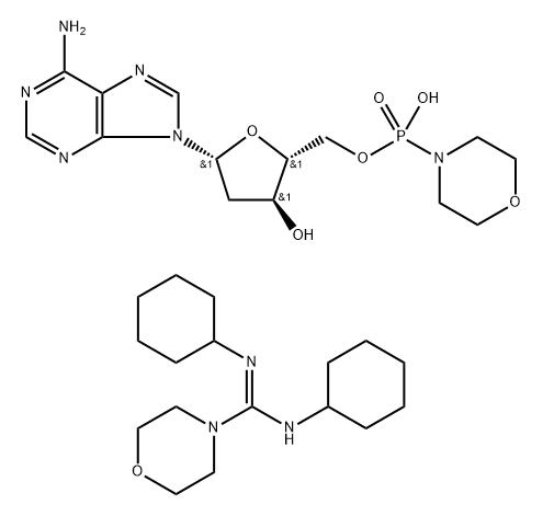 2'-DEOXYADENOSINE 5'-MONOPHOSPHO-MORPHOLIDATE 4-MORPHOLINE-N,N'-DICYCLOHEXYLCA Structure