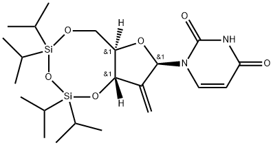 Uridine, 2'-deoxy-2'-methylene-3',5'-O-[1,1,3,3-tetrakis(1-methylethyl)-1,3-disiloxanediyl]- 结构式