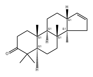 (5S,9S,10S,13R)-4,4,8,10,14-pentamethyl-1,2,5,6,7,9,11,12,13,15-decahy drocyclopenta[a]phenanthren-3-one Structure