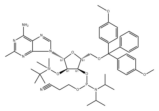 2'-O-tert-Butyldimethylsilyl-5'-O-DMT-C2-methyladenosine 3'-CE phosphoramidite|