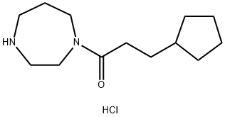 3-Cyclopentyl-1-(1,4-diazepan-1-yl)propan-1-one hydrochloride Structure