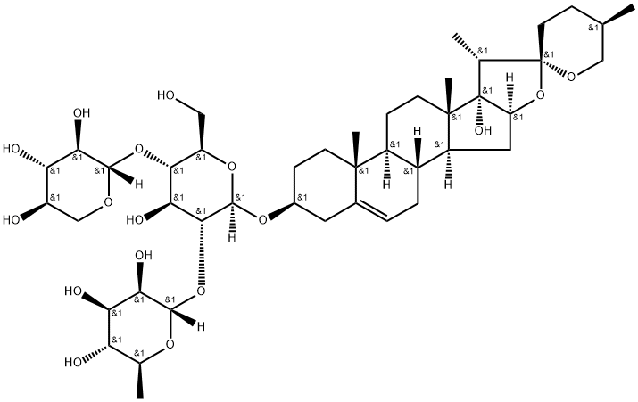 Pennogenin 3-O-alpha-L-rhamnopyranosyl-(1-2)-beta-D-xylopyranosyl-(1-4)-beta-D-glucopyranoside
