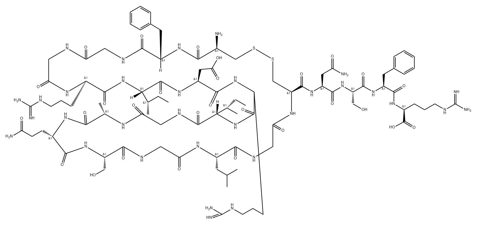 atrial natriuretic factor, des-Ser(5)-Ser(6)- Struktur