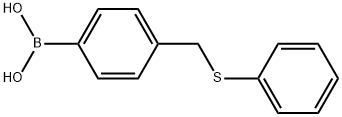 (4-((Phenylthio)methyl)phenyl)boronic acid Structure