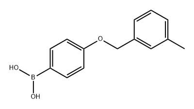 4-[(3-Methylphenyl)methoxy]phenyl]boronic acid Struktur