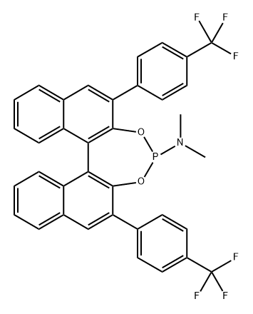 (11bR)-2,6-Bis(4-trifluoromethylphenyl)-N,N-dimethyldinaphtho[2,1-d:1',2'-f][1,3,2]dioxaphosphepin-4-amine Structure