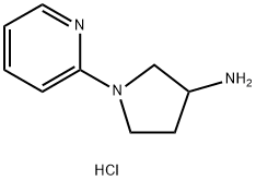 3-Pyrrolidinamine, 1-(2-pyridinyl)-, hydrochloride (1:2) Structure