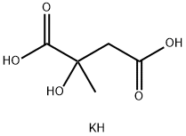 (±)-柠苹酸钾 一水合物 结构式