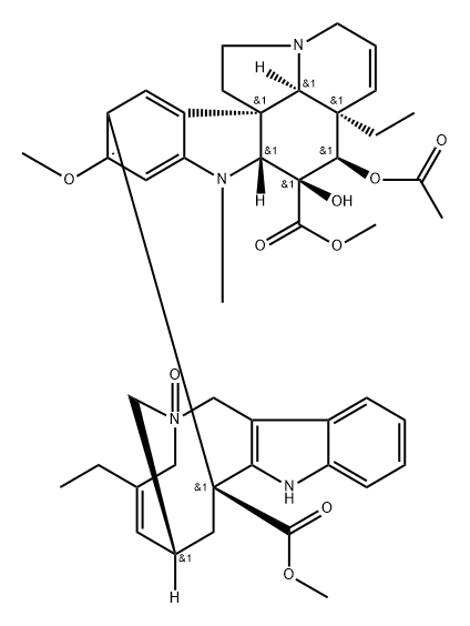 Aspidospermidine-3-carboxylic acid, 4-(acetyloxy)-6,7-didehydro-15-[(6R,8S)-4-ethyl-1,3,6,7,8,9-hexahydro-8-(methoxycarbonyl)-2-oxido-2,6-methano-2H-azecino[4,3-b]indol-8-yl]-3-hydroxy-16-methoxy-1-methyl-, methyl ester, (2β,3β,4β,5α,12R,19α)-|长春瑞宾EP杂质D