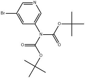 (5-溴吡啶-3-基)亚氨基二碳酸二叔丁酯, 1032758-78-3, 结构式