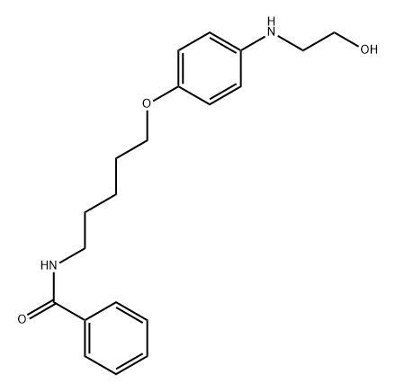 Benzamide, N-(5-(p-((2-hydroxyethyl)amino)phenoxy)pentyl)-,103387-97-9,结构式