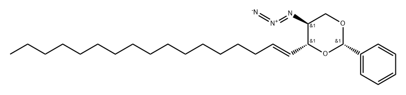 1,3-Dioxane, 5-azido-4-(1-heptadecenyl)-2-phenyl-, [2S-[2α,4α(E),5β]]- (9CI)
