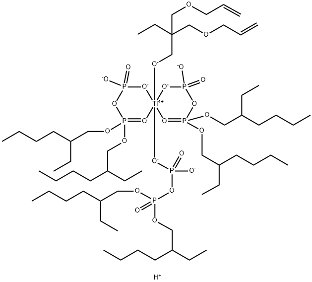 Titanate(3-), P,P-bis(2-ethylhexyl) diphosphato(2-)-.kappa.ObisP,P-bis(2-ethylhexyl) diphosphato(2-)-.kappa.O,.kappa.O2,2-bis(2-propenyloxy)methyl-1-butanolato-.kappa.O-, trihydrogen|钛酸偶联剂 LICA 38