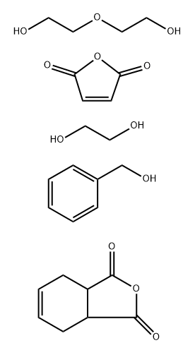 1,3-Isobenzofurandione, 3a,4,7,7a-tetrahydro-, polymer with benzenemethanol, 1,2-ethanediol, 2,5-furandione and 2,2-oxybisethanol,103458-31-7,结构式