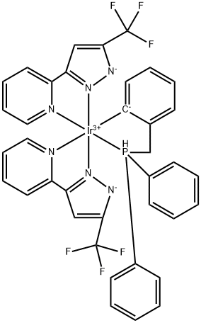 Ir(fppz)2(bdp) , Bis(3-trifluoroMethyl-5-(2-pyridyl)pyrazolate Struktur